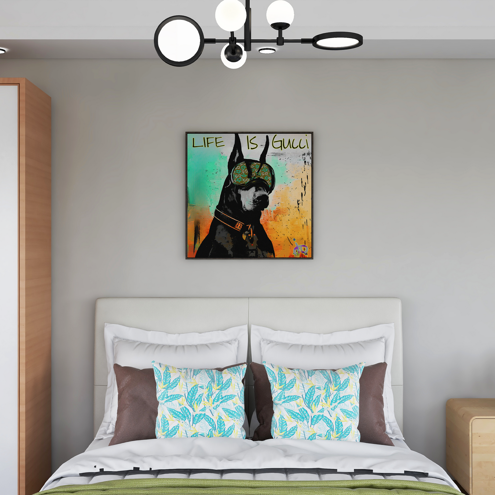 "Life Is Gucci Dog" Canvas Print