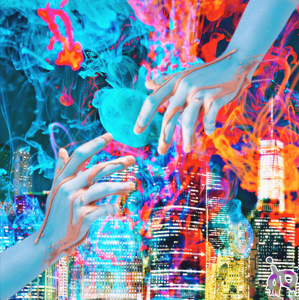 "Hands Of N.Y" Print Canvas