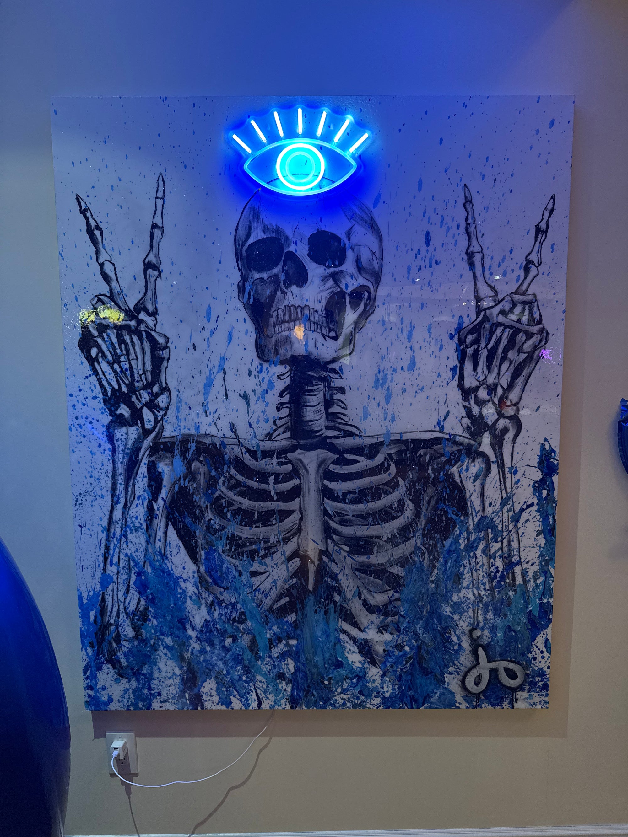 No Bad Vibes (evil eye skeleton)